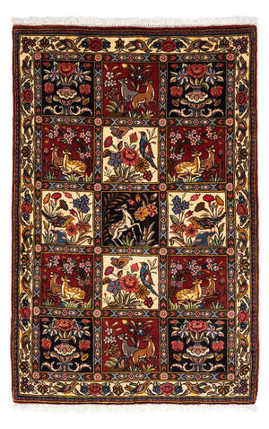 Alfombra persa - Nómada - 162 x 107 cm - rojo oscuro