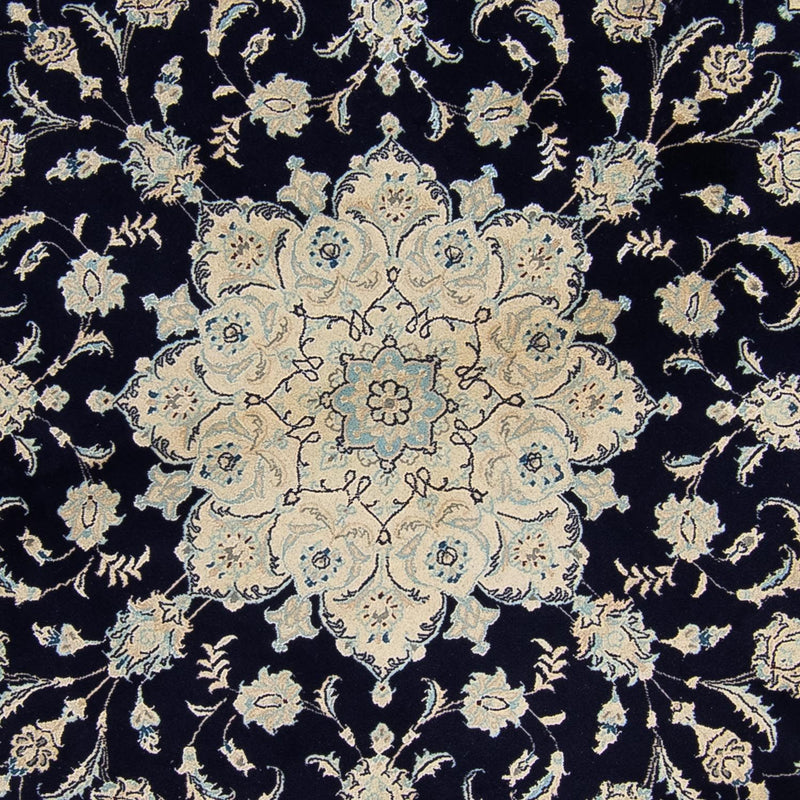 Alfombra persa - Nain redondo  - 300 x 300 cm - azul oscuro