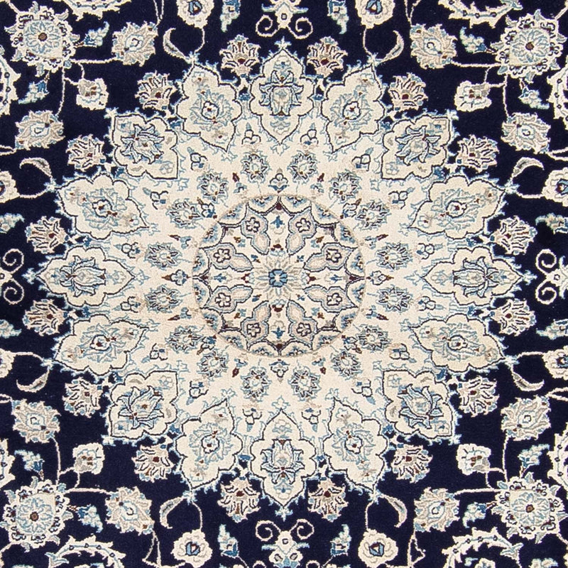 Alfombra persa - Nain redondo  - 295 x 295 cm - azul oscuro