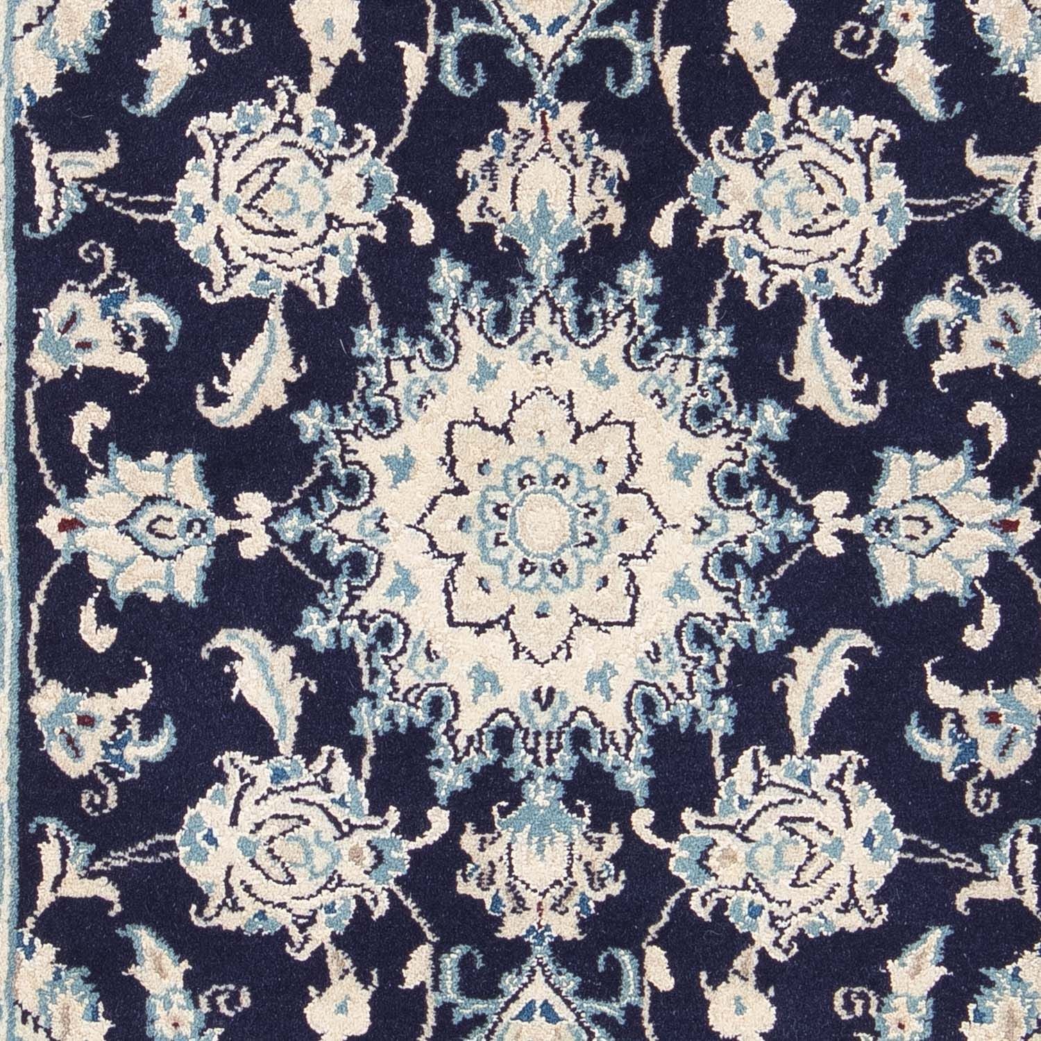 Alfombra Persa - Nain - Real - 90 x 60 cm - azul oscuro