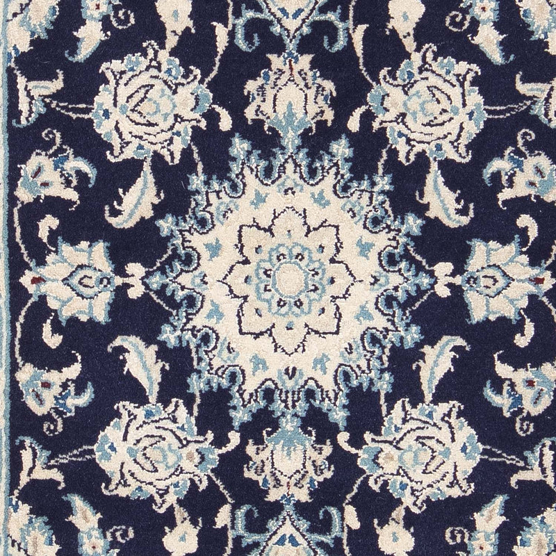 Alfombra Persa - Nain - Real - 90 x 60 cm - azul oscuro