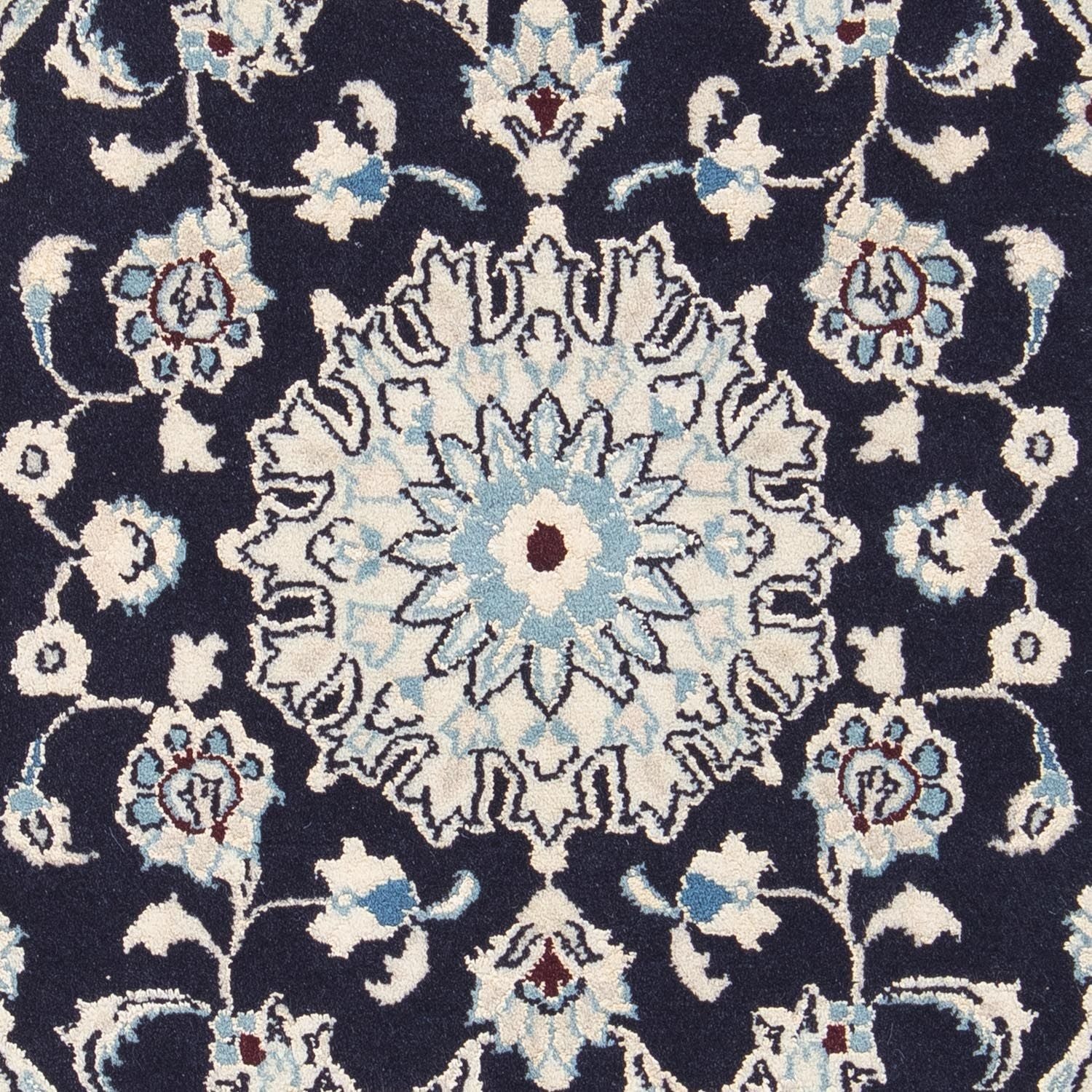 Alfombra Persa - Nain - Real - 90 x 60 cm - azul oscuro