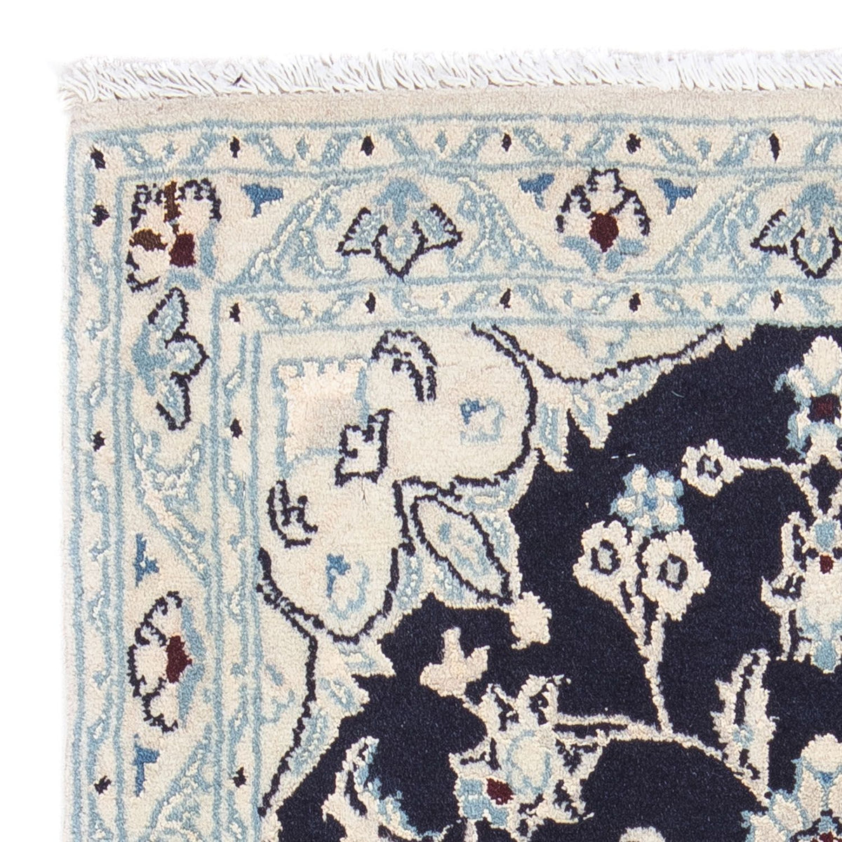 Alfombra Persa - Nain - Real - 90 x 60 cm - azul oscuro