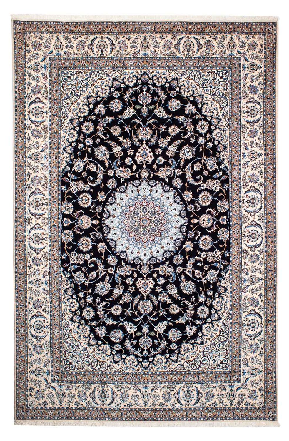 Alfombra Persa - Nain - Prima - 264 x 177 cm - azul oscuro