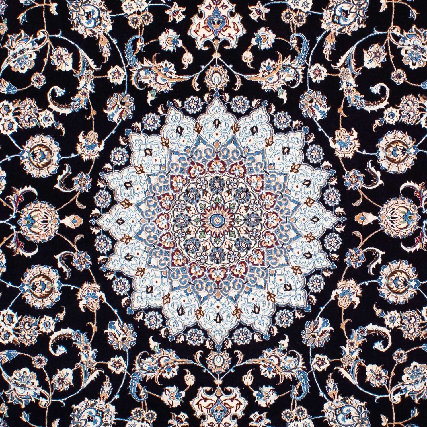 Alfombra Persa - Nain - Prima - 264 x 177 cm - azul oscuro
