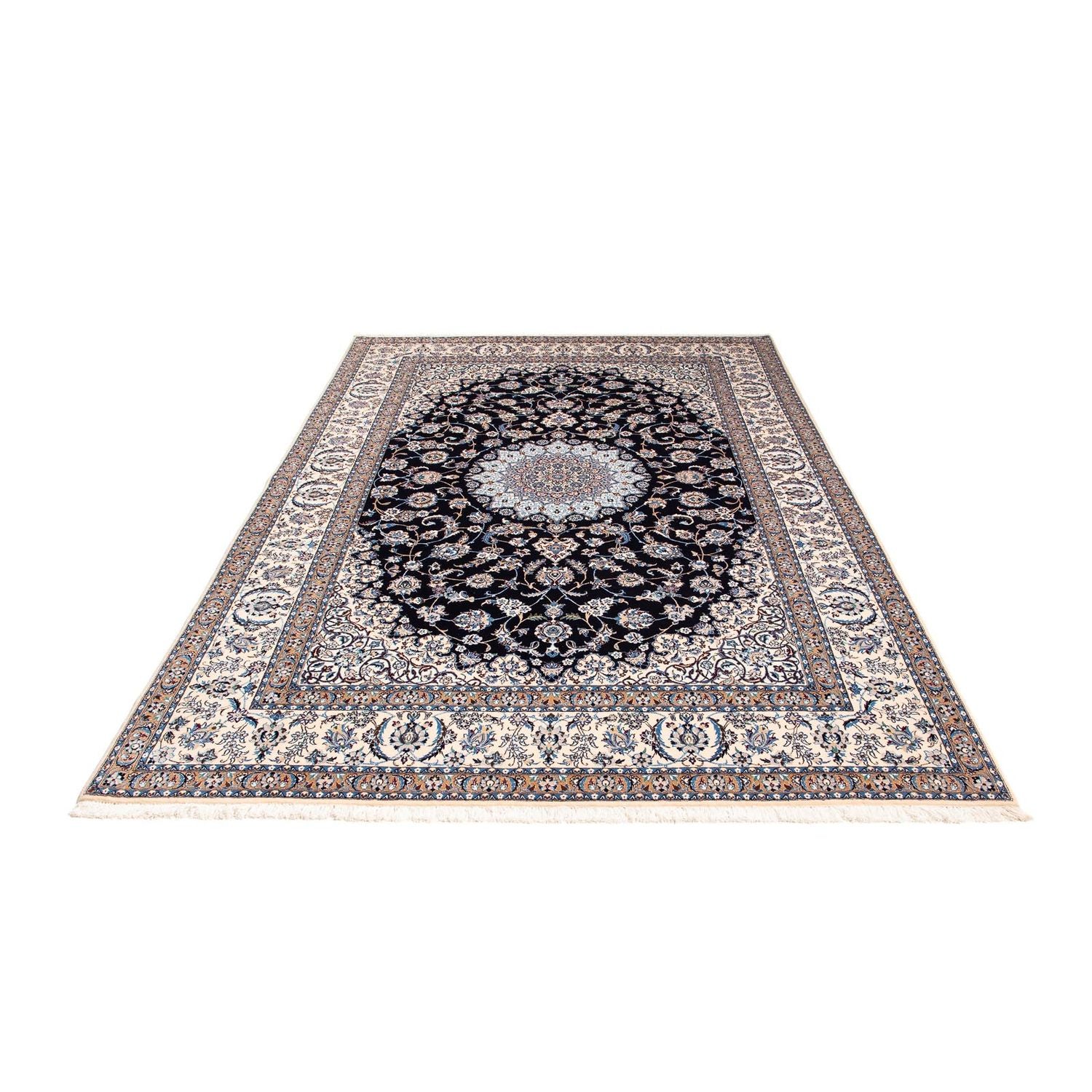 Alfombra Persa - Nain - Prima - 264 x 177 cm - azul oscuro