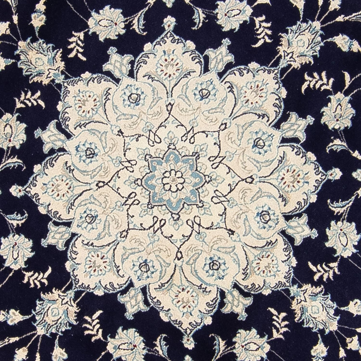 Alfombra persa - Nain redondo  - 290 x 290 cm - azul oscuro