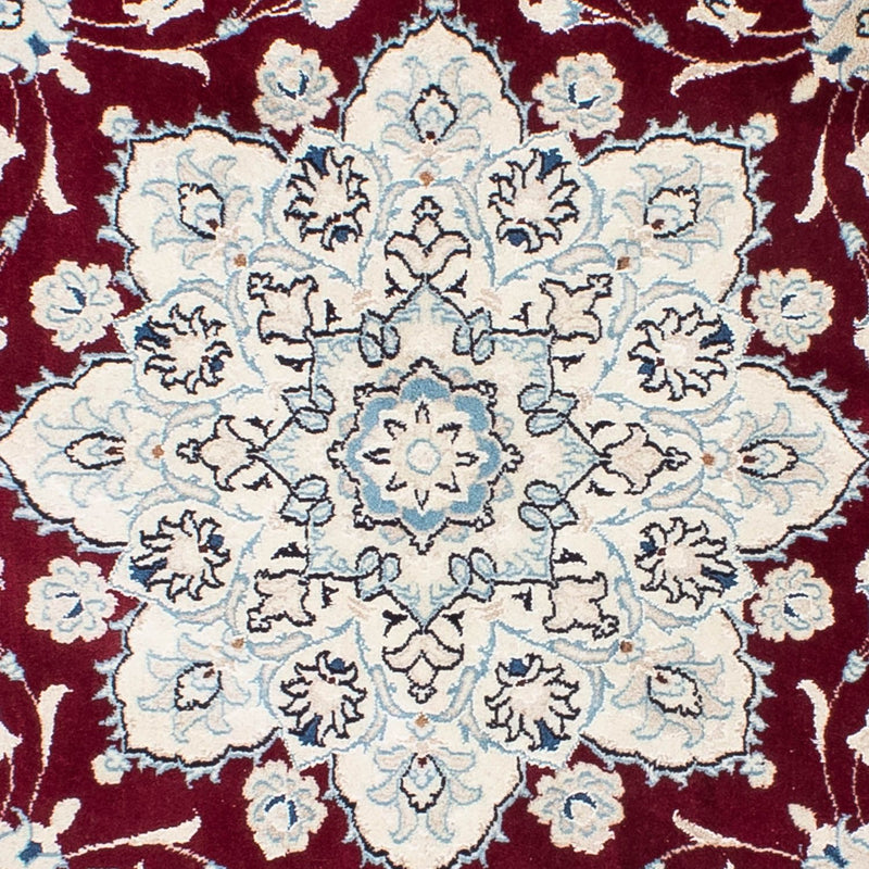 Alfombra Persa - Nain - Real redondo  - 240 x 240 cm - rojo oscuro