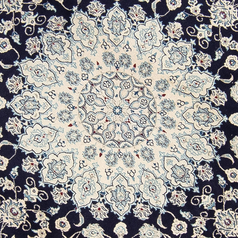 Alfombra persa - Nain redondo  - 300 x 300 cm - azul oscuro