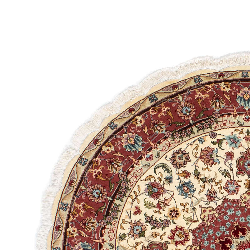 Alfombra Persa - Tabriz - Real redondo  - 145 x 145 cm - beige