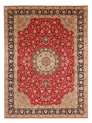 Alfombra Persa - Tabriz - Real - 400 x 300 cm - rojo oscuro