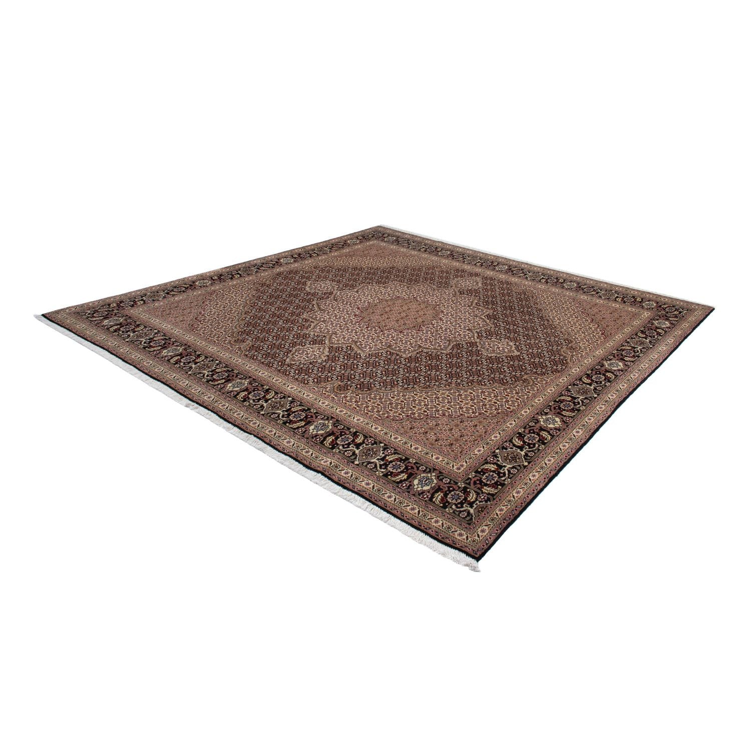 Alfombra Persa - Tabriz - Real cuadrado  - 248 x 245 cm - marrón