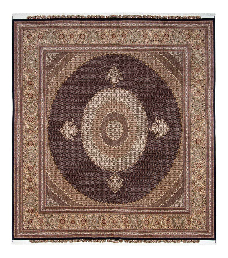 Alfombra persa - Tabriz cuadrado  - 310 x 302 cm - marrón oscuro