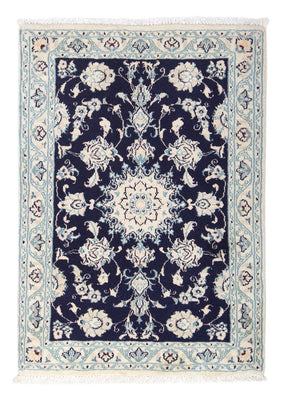 Alfombra Persa - Nain - Real - 85 x 58 cm - azul oscuro
