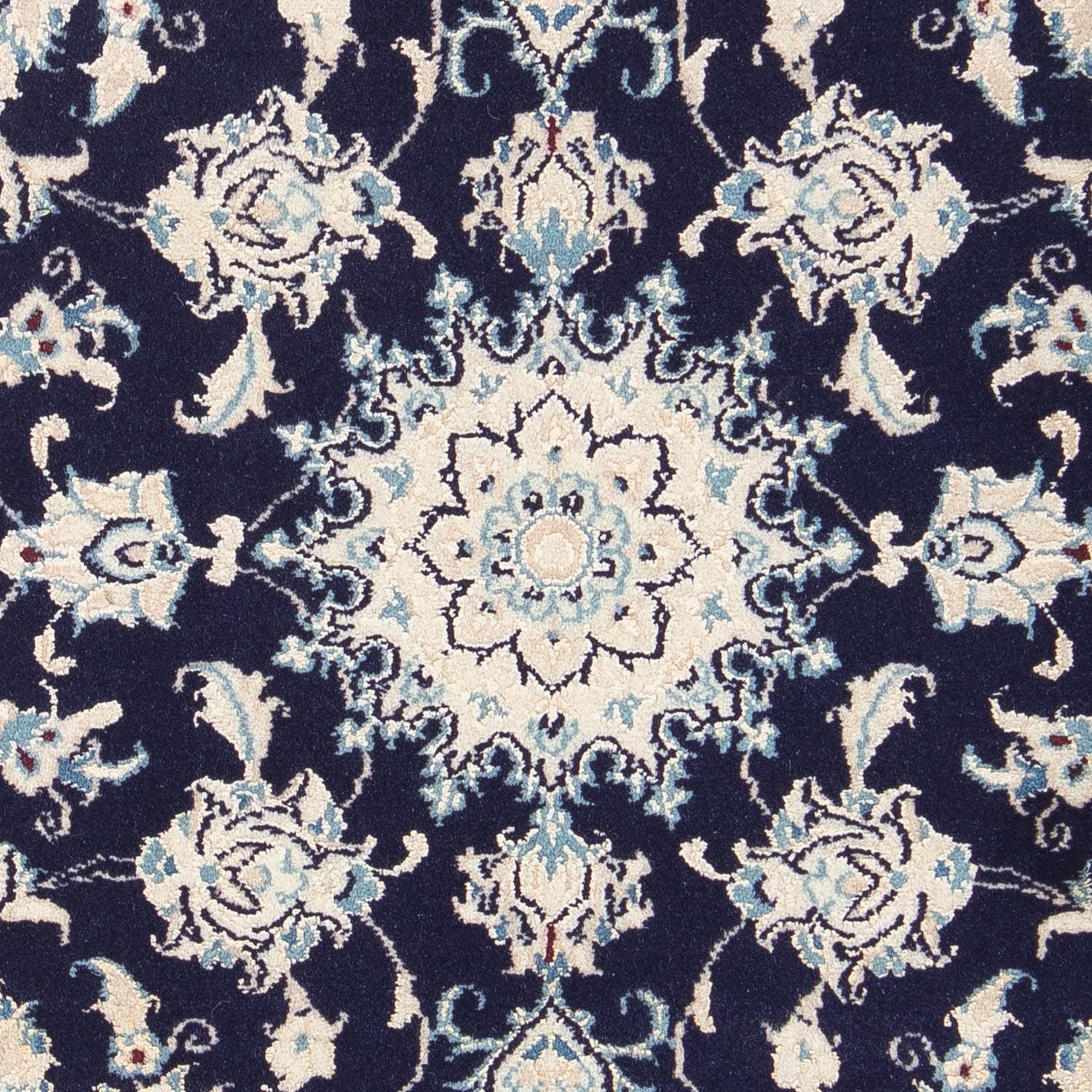 Alfombra Persa - Nain - Real - 85 x 58 cm - azul oscuro