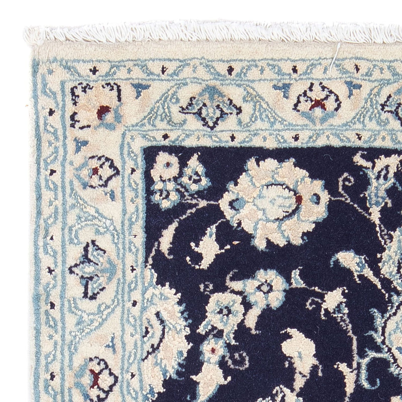 Alfombra Persa - Nain - Real - 85 x 58 cm - azul oscuro