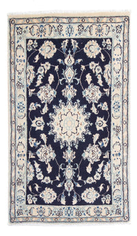 Alfombra Persa - Nain - Real - 94 x 54 cm - azul oscuro