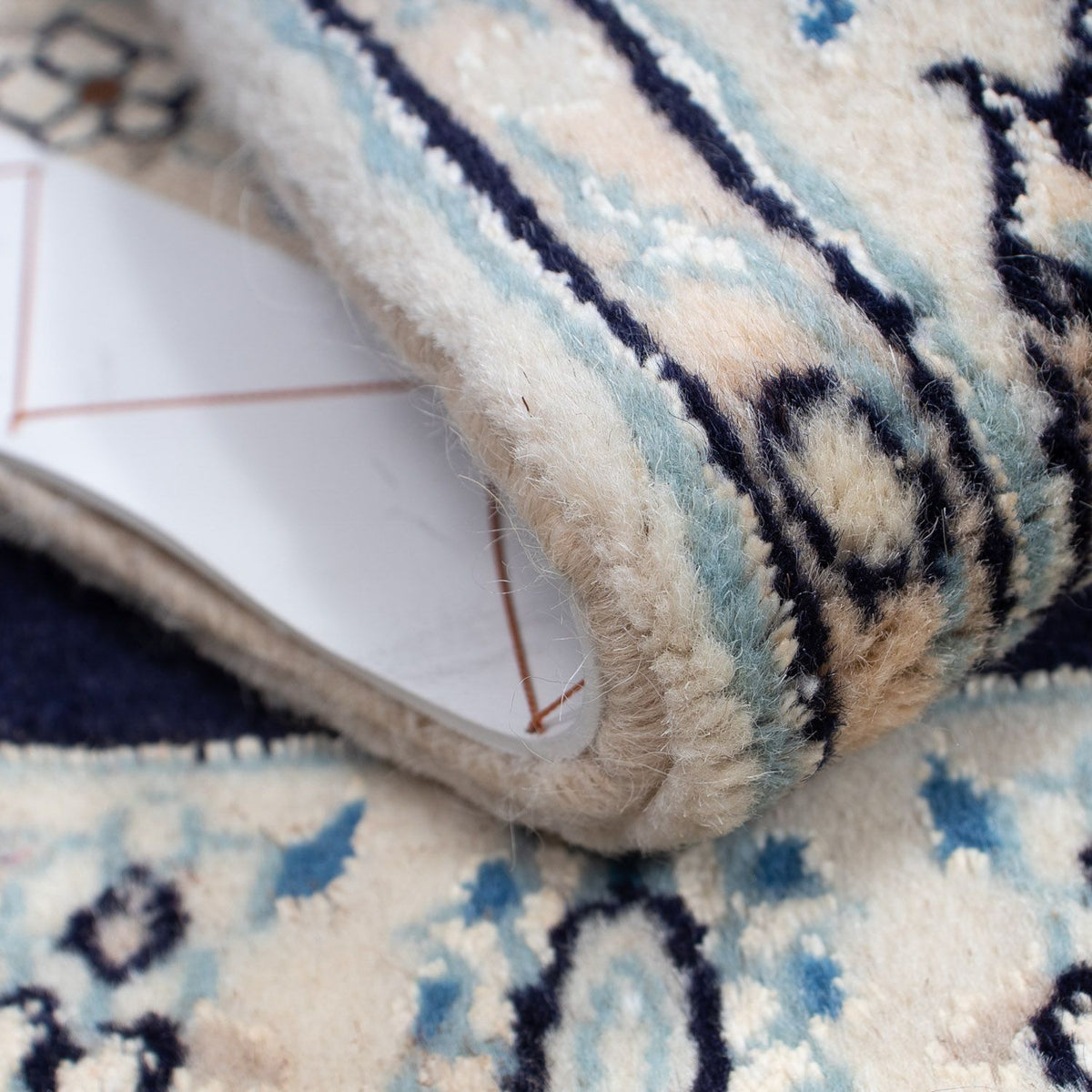 Alfombra Persa - Nain - Real - 94 x 54 cm - azul oscuro