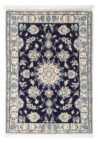 Alfombra Persa - Nain - Real - 84 x 57 cm - azul oscuro