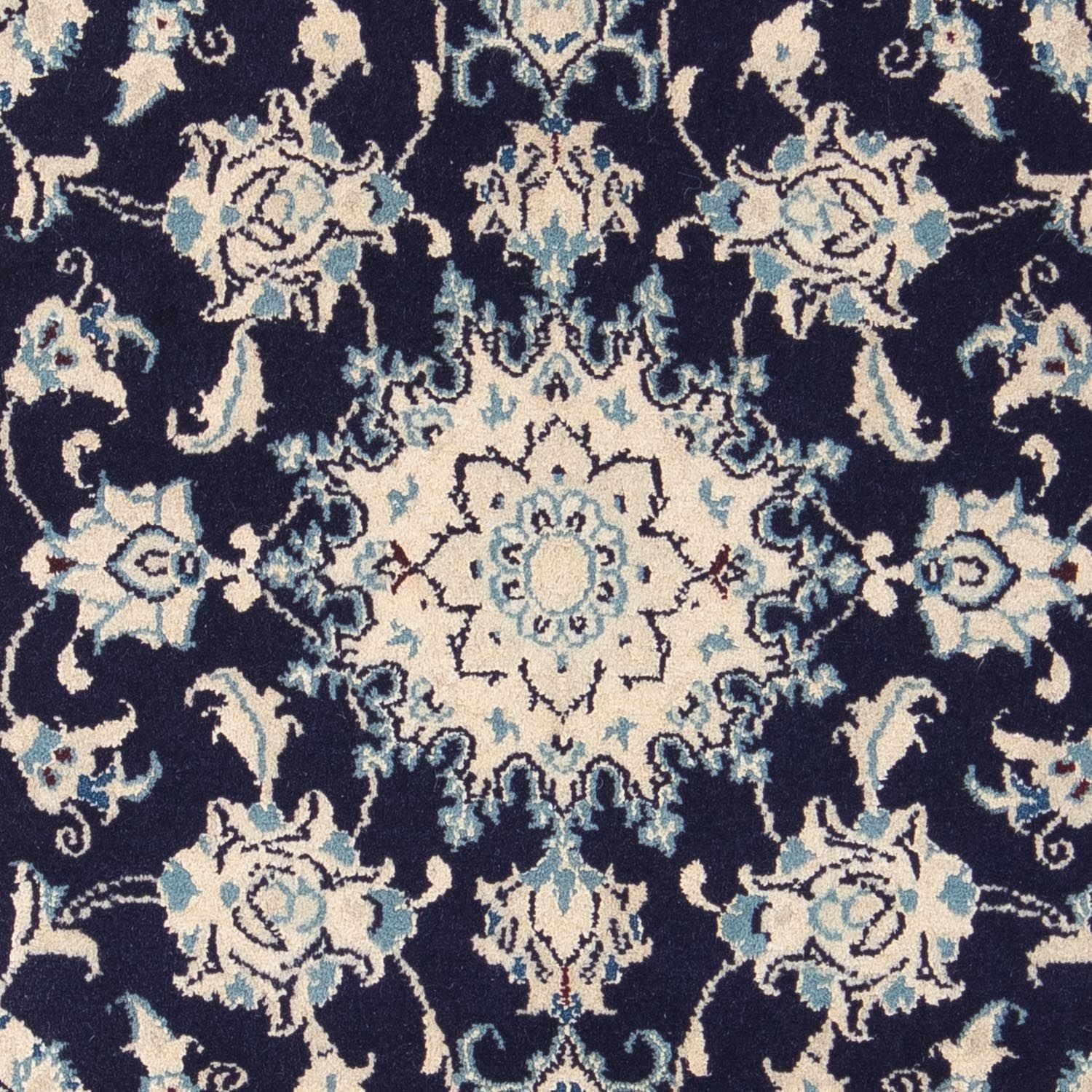 Alfombra Persa - Nain - Real - 84 x 57 cm - azul oscuro