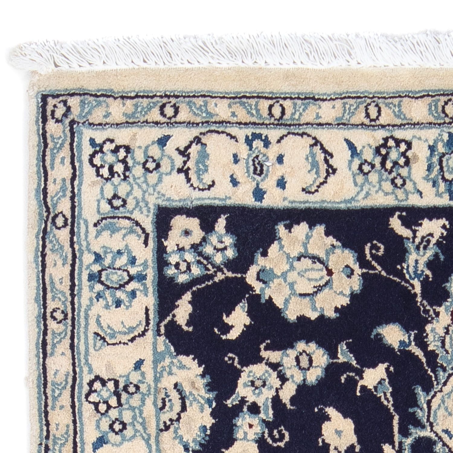 Alfombra Persa - Nain - Real - 84 x 57 cm - azul oscuro