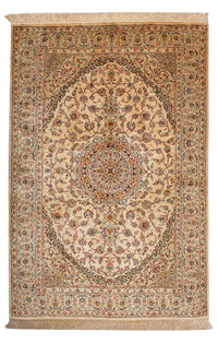 Alfombra persa - Ghom - 195 x 131 cm - beige