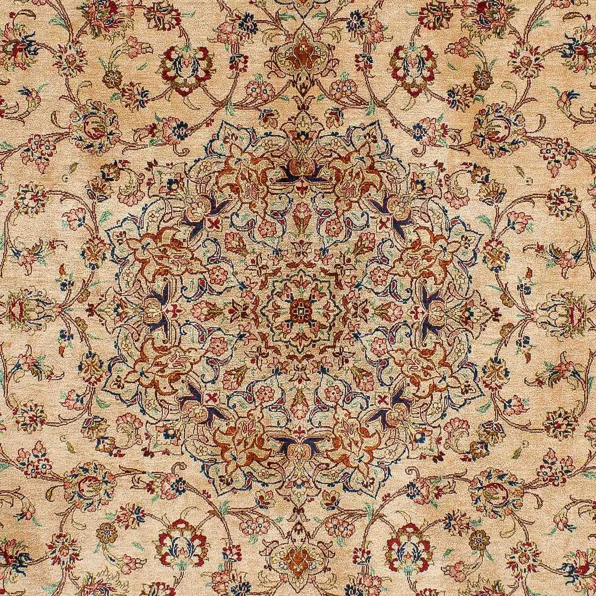 Alfombra persa - Ghom - 195 x 131 cm - beige