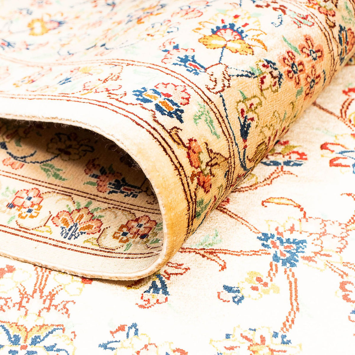 Alfombra persa - Ghom - 195 x 131 cm - beige