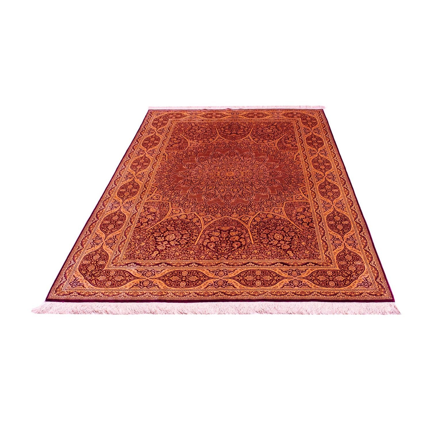 Alfombra de seda - Ghom Seda - Prima - 216 x 132 cm - azul oscuro