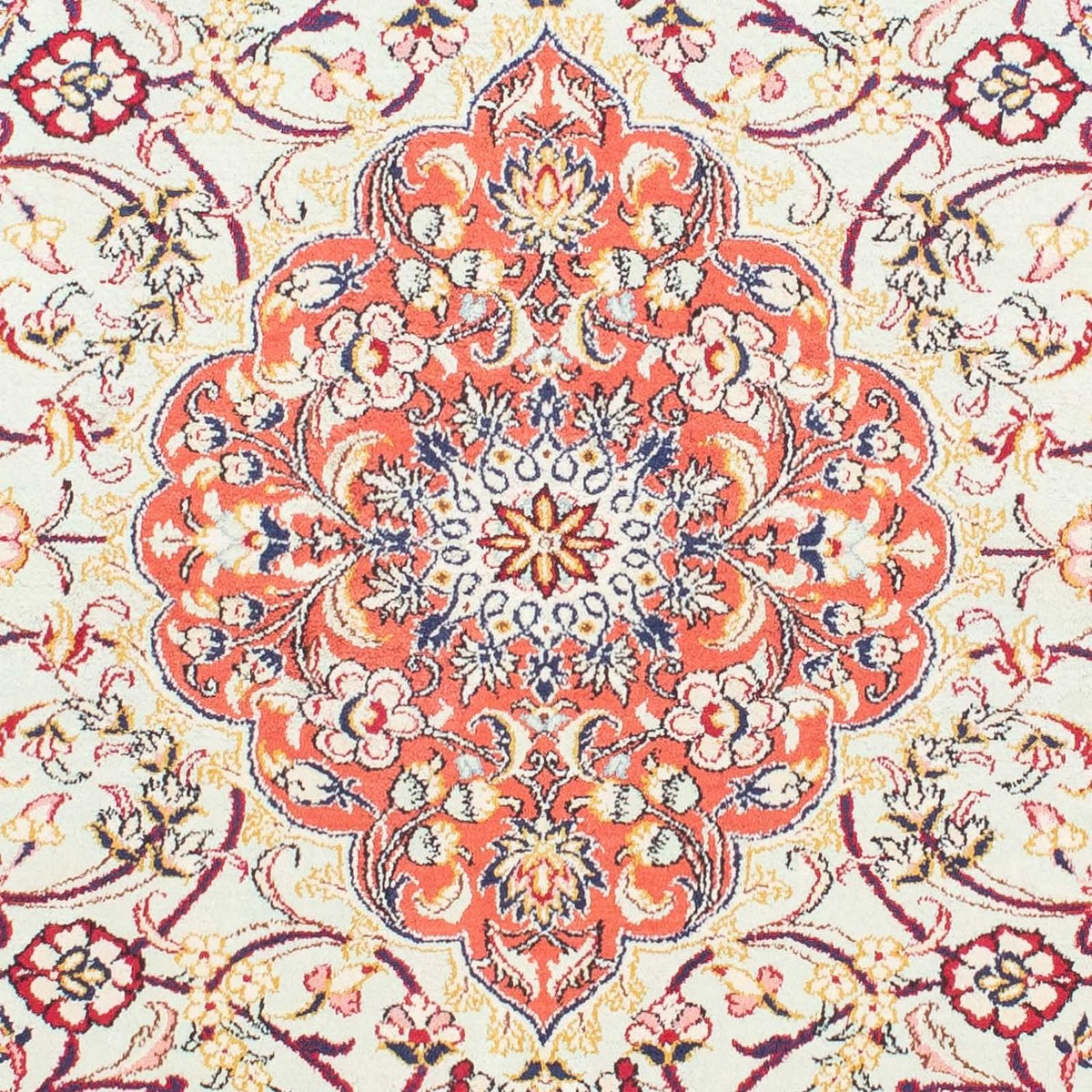 Alfombra persa - Ghom - 152 x 105 cm - rojo claro