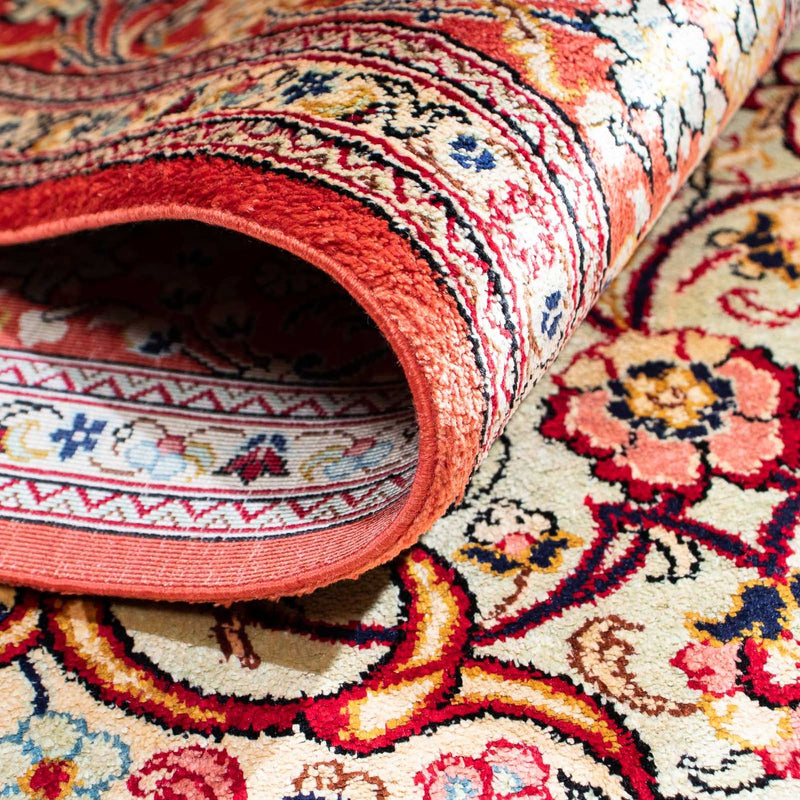Alfombra persa - Ghom - 152 x 105 cm - rojo claro