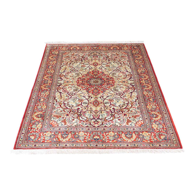 Alfombra persa - Ghom - 152 x 105 cm - rojo claro
