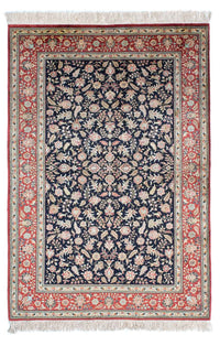 Alfombra persa - Ghom - 148 x 98 cm - azul oscuro