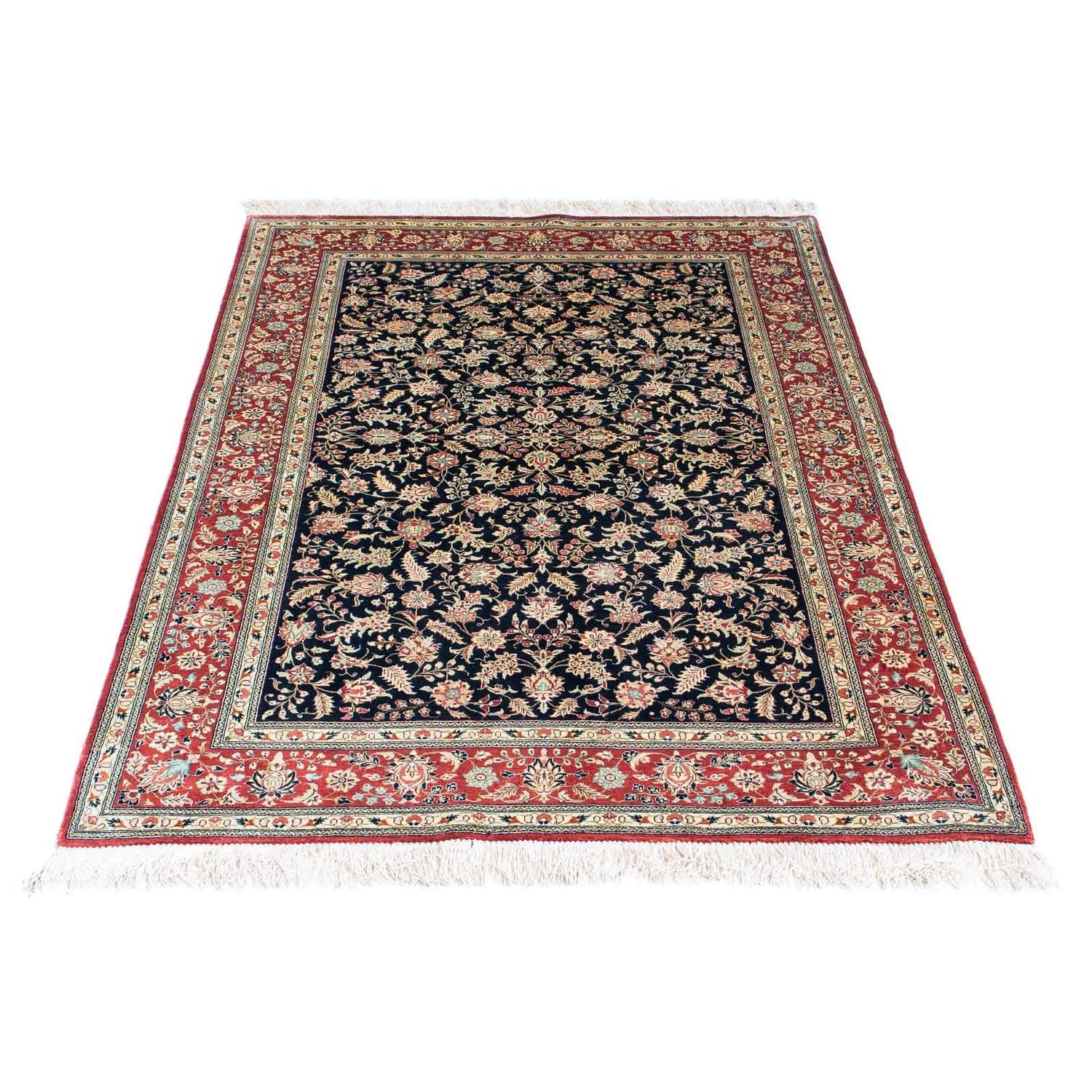 Alfombra persa - Ghom - 148 x 98 cm - azul oscuro