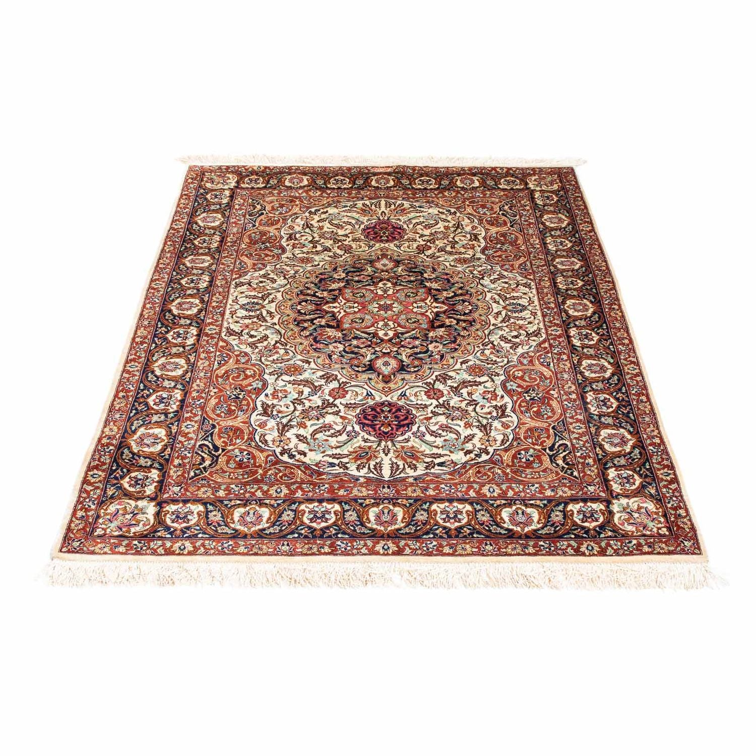 Alfombra persa - Ghom - 148 x 102 cm - beige