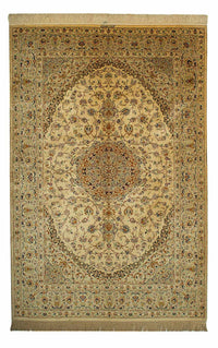 Alfombra persa - Ghom - 200 x 133 cm - beige