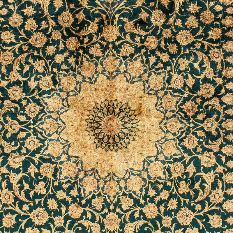 Alfombra de seda - Ghom Seda - Prima - 216 x 132 cm - azul oscuro