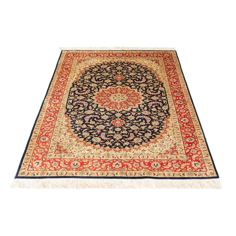 Alfombra persa - Ghom - 153 x 100 cm - azul oscuro