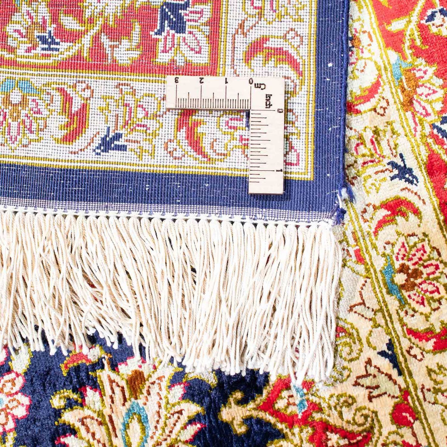 Alfombra persa - Ghom - 153 x 100 cm - azul oscuro