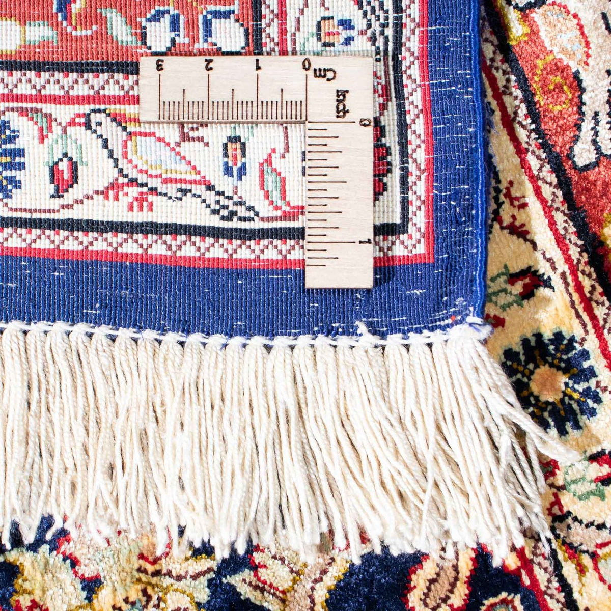 Alfombra persa - Ghom - 154 x 98 cm - azul oscuro