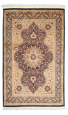 Alfombra persa - Ghom - 120 x 76 cm - marrón claro