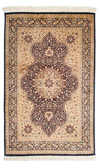 Alfombra persa - Ghom - 120 x 76 cm - marrón claro