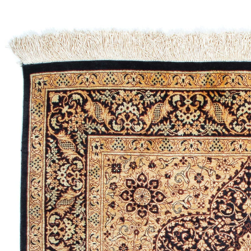 Alfombra persa - Ghom - 120 x 76 cm - marrón claro