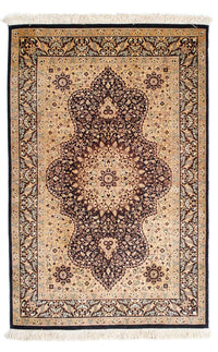 Alfombra persa - Ghom - 118 x 78 cm - marrón claro