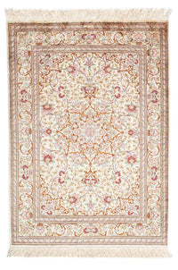 Alfombra persa - Ghom - 117 x 81 cm - beige