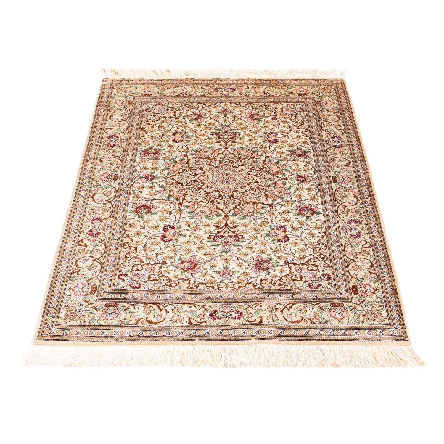 Alfombra persa - Ghom - 117 x 81 cm - beige