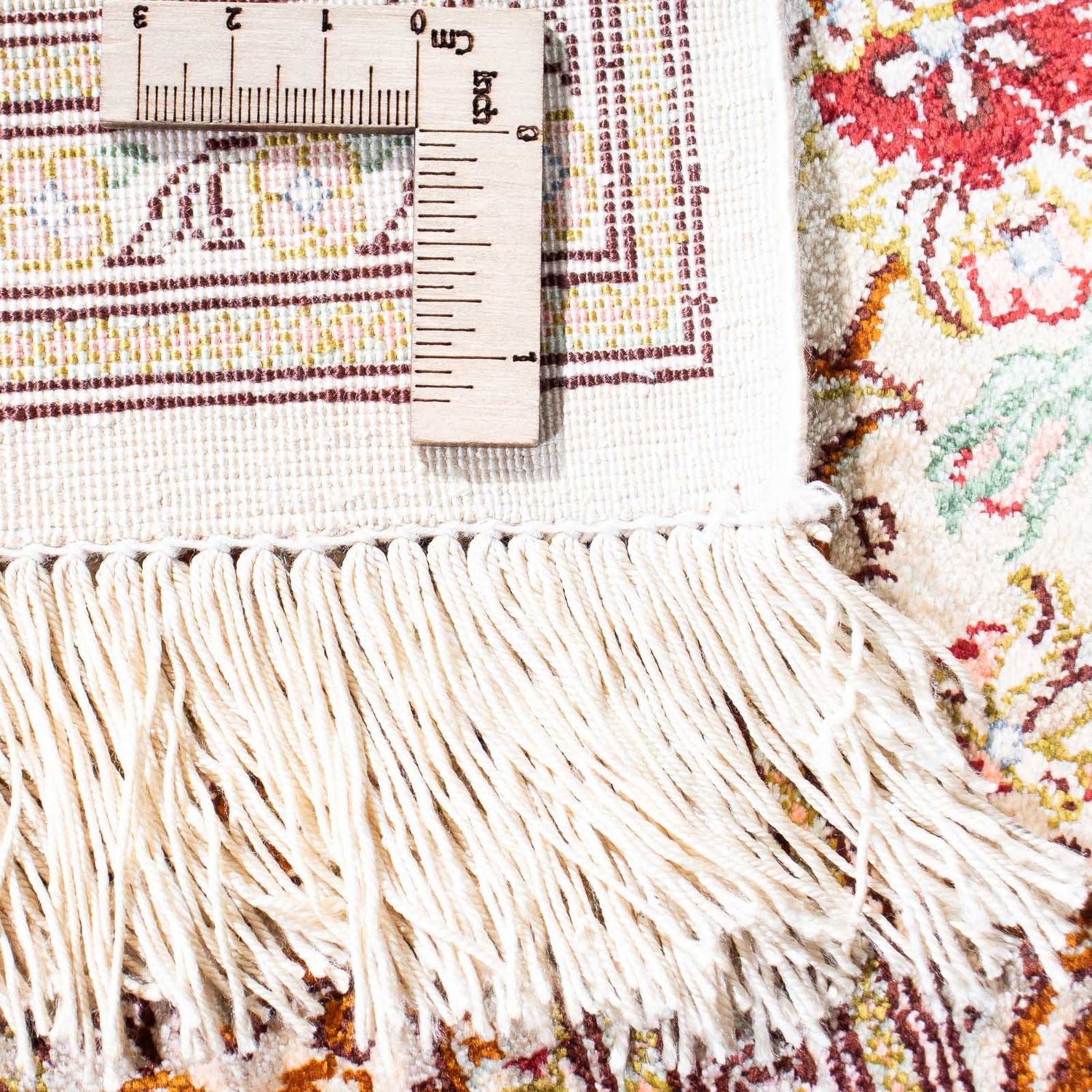 Alfombra persa - Ghom - 117 x 81 cm - beige