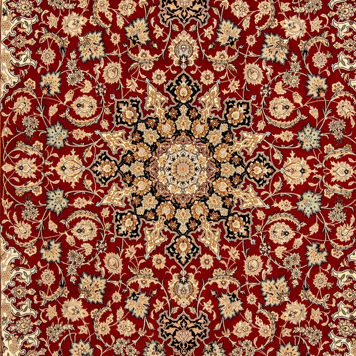 Alfombra Persa - Isfahan - Prima - 357 x 249 cm - rojo oscuro