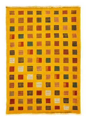 Alfombra Gabbeh - Loribaft Persa - 181 x 130 cm - oro
