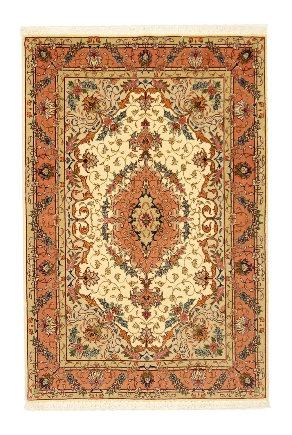 Alfombra Persa - Tabriz - Real - 152 x 100 cm - beige